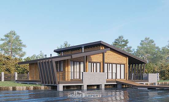 100-007-П Проект бани из дерева Мончегорск | Проекты домов от House Expert