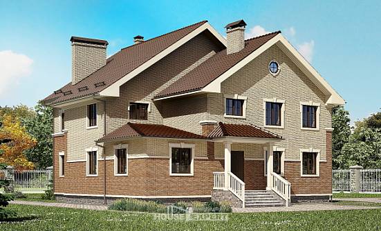 300-004-Л Проект двухэтажного дома, красивый загородный дом из поризованных блоков Заполярный | Проекты домов от House Expert