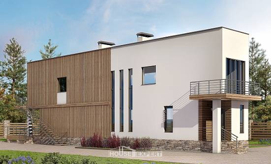 100-003-Л Проект двухэтажного дома, красивый коттедж из поризованных блоков Апатиты | Проекты домов от House Expert