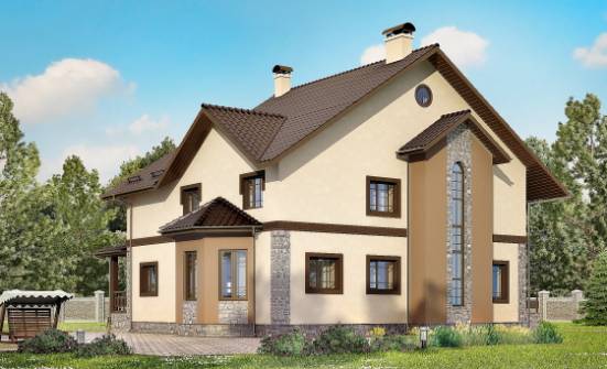 265-003-Л Проект двухэтажного дома, современный домик из твинблока Мончегорск | Проекты домов от House Expert