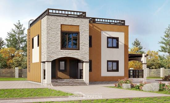 150-010-Л Проект двухэтажного дома, уютный загородный дом из кирпича Мончегорск | Проекты домов от House Expert