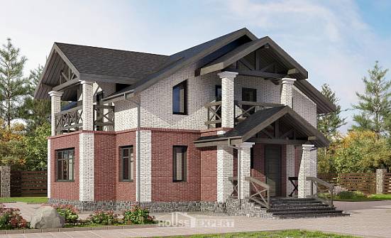 160-014-Л Проект двухэтажного дома, уютный домик из пеноблока Заполярный | Проекты домов от House Expert