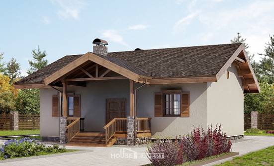 090-002-Л Проект одноэтажного дома, бюджетный домик из кирпича Оленегорск | Проекты домов от House Expert