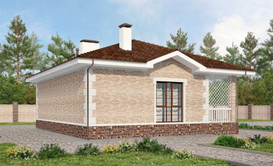 065-002-П Проект бани из кирпича Мончегорск | Проекты одноэтажных домов от House Expert