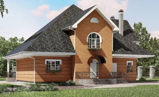 310-001-П Проект двухэтажного дома с мансардой, современный загородный дом из твинблока Ковдор | Проекты домов от House Expert