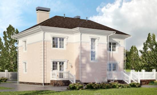 155-005-Л Проект двухэтажного дома, скромный загородный дом из поризованных блоков Ковдор | Проекты домов от House Expert
