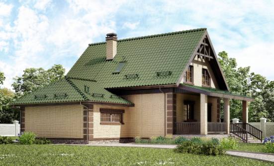 160-007-П Проект двухэтажного дома мансардой, гараж, уютный дом из керамзитобетонных блоков Оленегорск | Проекты домов от House Expert