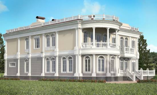 505-001-П Проект двухэтажного дома, гараж, красивый коттедж из бризолита Оленегорск | Проекты домов от House Expert