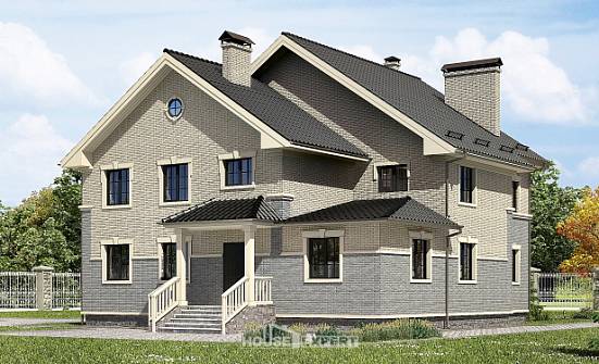 300-004-П Проект двухэтажного дома, классический загородный дом из блока Мончегорск | Проекты домов от House Expert