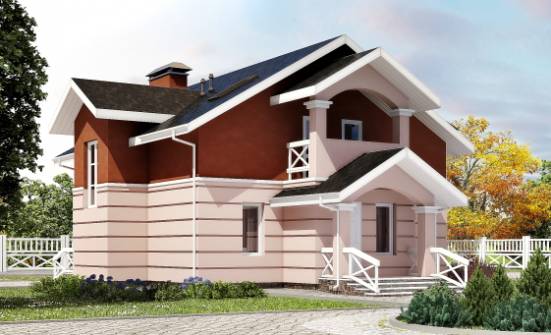 155-009-Л Проект двухэтажного дома с мансардным этажом, доступный дом из арболита Заполярный | Проекты домов от House Expert