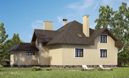 275-003-П Проект двухэтажного дома с мансардным этажом и гаражом, классический домик из кирпича Заполярный | Проекты домов от House Expert