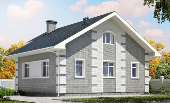 115-001-Л Проект двухэтажного дома мансардный этаж, скромный дом из керамзитобетонных блоков Оленегорск | Проекты домов от House Expert