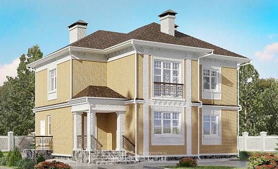 160-001-Л Проект двухэтажного дома, скромный загородный дом из поризованных блоков Кандалакша | Проекты домов от House Expert