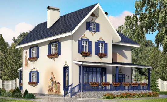 180-003-П Проект двухэтажного дома, простой домик из кирпича Апатиты | Проекты домов от House Expert