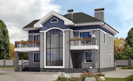 200-006-Л Проект двухэтажного дома, классический коттедж из кирпича Мурманск | Проекты домов от House Expert
