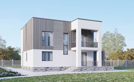 150-017-П Проект двухэтажного дома, бюджетный коттедж из газосиликатных блоков Апатиты | Проекты домов от House Expert