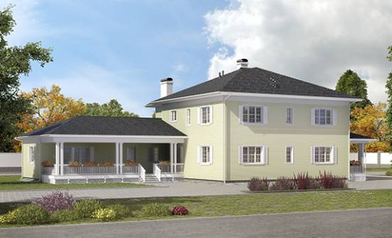 410-002-Л Проект двухэтажного дома, гараж, уютный домик из арболита Оленегорск | Проекты домов от House Expert