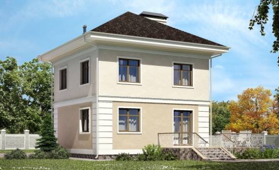 090-003-Л Проект двухэтажного дома, красивый коттедж из арболита Оленегорск | Проекты домов от House Expert