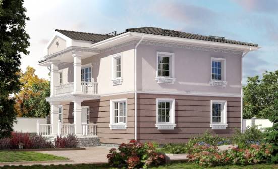 210-005-П Проект двухэтажного дома, красивый домик из пеноблока Мончегорск | Проекты домов от House Expert