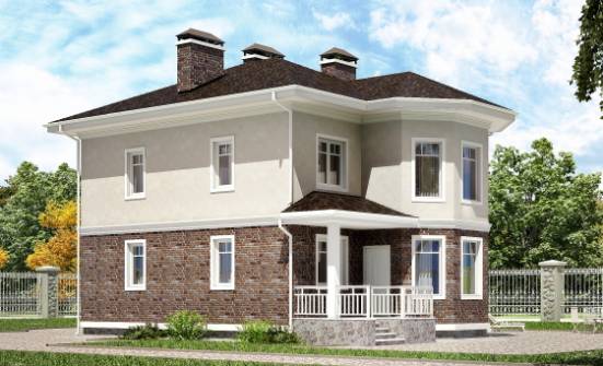 120-001-Л Проект трехэтажного дома, бюджетный загородный дом из твинблока Апатиты | Проекты домов от House Expert