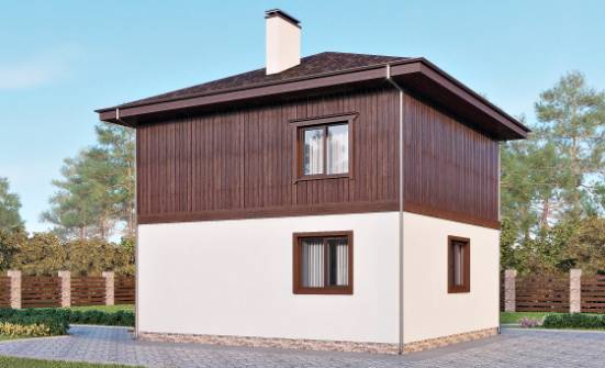 100-006-Л Проект двухэтажного дома, небольшой домик из поризованных блоков Заполярный | Проекты домов от House Expert