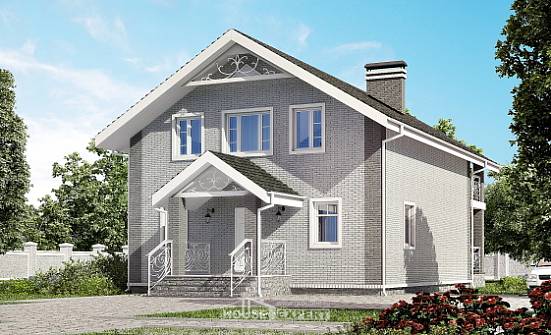 150-007-П Проект двухэтажного дома с мансардным этажом, бюджетный домик из газобетона Мурманск | Проекты домов от House Expert
