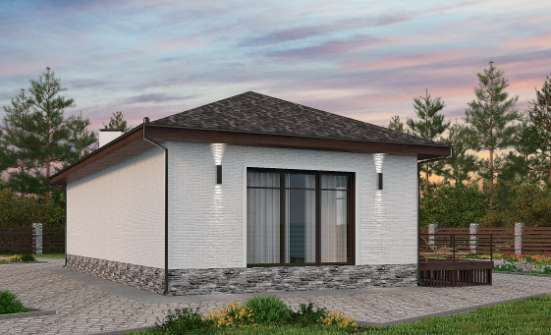 145-001-Л Проект бани из блока Мончегорск | Проекты одноэтажных домов от House Expert