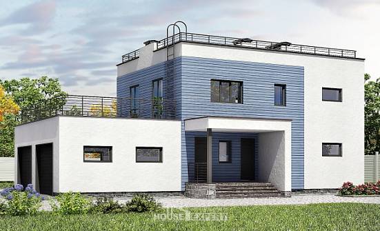 180-012-Л Проект двухэтажного дома и гаражом, красивый дом из кирпича Кандалакша | Проекты домов от House Expert