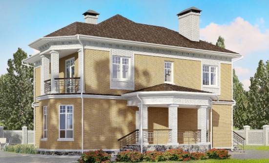 160-001-Л Проект двухэтажного дома, скромный загородный дом из поризованных блоков Кандалакша | Проекты домов от House Expert