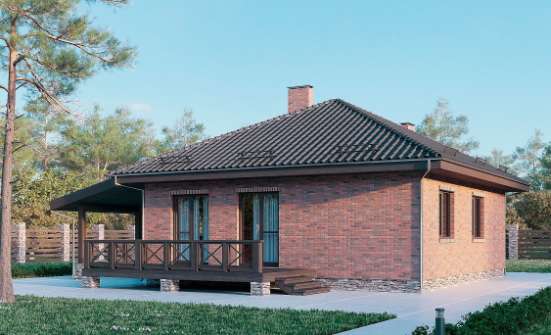 070-006-Л Проект одноэтажного дома, классический домик из поризованных блоков Мурманск | Проекты домов от House Expert