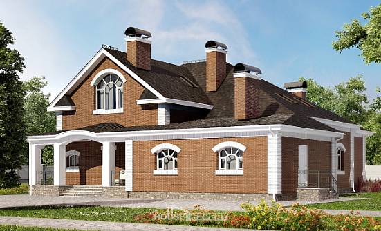 400-003-П Проект двухэтажного дома с мансардным этажом, уютный домик из газобетона Мурманск | Проекты домов от House Expert