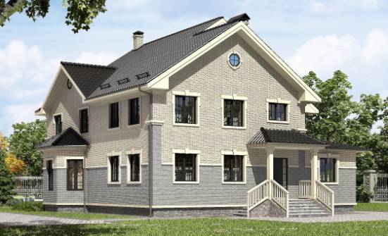 300-004-П Проект двухэтажного дома, классический загородный дом из блока Мончегорск | Проекты домов от House Expert
