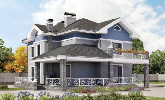 200-006-Л Проект двухэтажного дома, классический коттедж из кирпича Мурманск | Проекты домов от House Expert