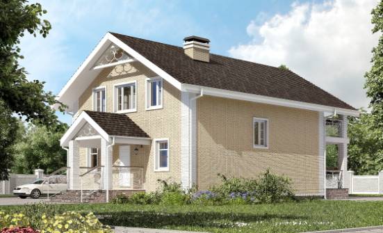 150-007-Л Проект двухэтажного дома мансардой, классический домик из теплоблока Кандалакша | Проекты домов от House Expert