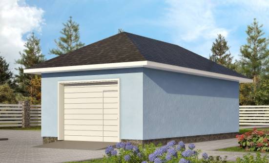 040-001-Л Проект гаража из теплоблока Ковдор | Проекты одноэтажных домов от House Expert