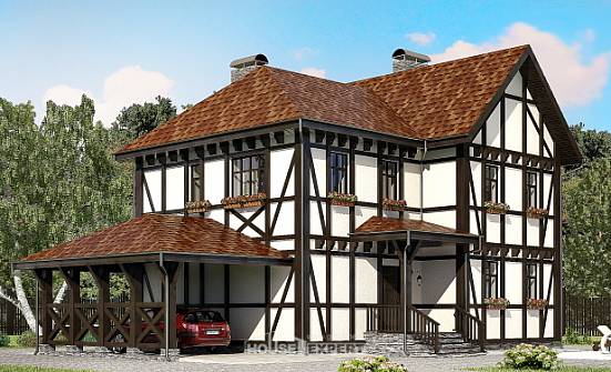 180-004-Л Проект двухэтажного дома мансардой, гараж, доступный коттедж из кирпича Оленегорск | Проекты домов от House Expert