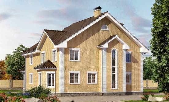 320-003-Л Проект двухэтажного дома, большой домик из газосиликатных блоков Мурманск | Проекты домов от House Expert