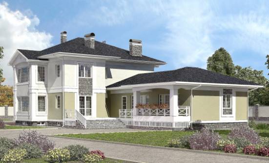 620-001-Л Проект трехэтажного дома, гараж, просторный дом из арболита Кандалакша | Проекты домов от House Expert