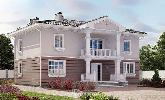 210-005-П Проект двухэтажного дома, красивый домик из пеноблока Мончегорск | Проекты домов от House Expert