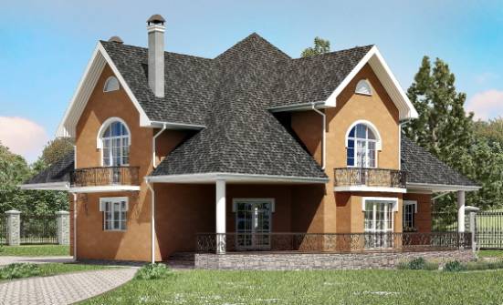 310-001-П Проект двухэтажного дома с мансардой, современный загородный дом из твинблока Ковдор | Проекты домов от House Expert