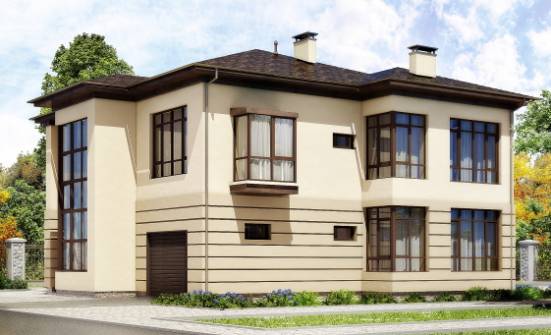 300-006-П Проект двухэтажного дома, гараж, огромный домик из кирпича Апатиты | Проекты домов от House Expert