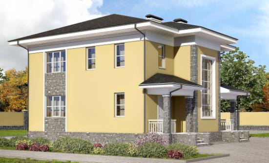 155-011-Л Проект двухэтажного дома, современный дом из пеноблока Кандалакша | Проекты домов от House Expert