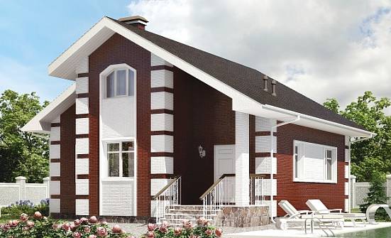 115-001-П Проект двухэтажного дома мансардой, небольшой загородный дом из поризованных блоков Мончегорск | Проекты домов от House Expert