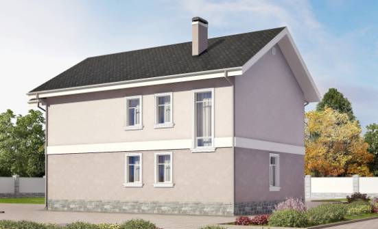 170-008-П Проект двухэтажного дома, экономичный коттедж из газосиликатных блоков Мурманск | Проекты домов от House Expert