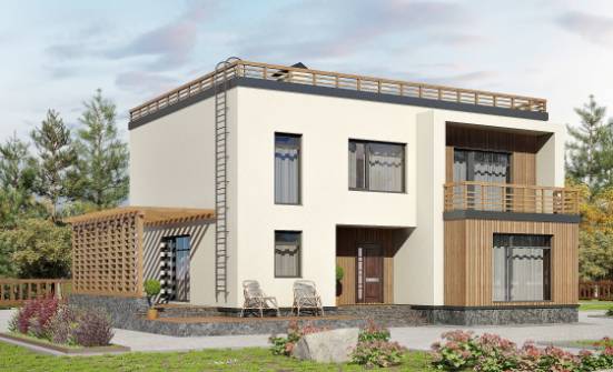 215-002-Л Проект двухэтажного дома, уютный дом из поризованных блоков Кандалакша | Проекты домов от House Expert