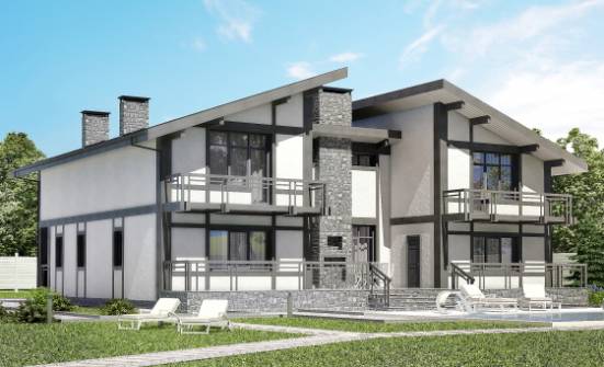 280-002-П Проект двухэтажного дома мансардой, современный домик из кирпича Ковдор | Проекты домов от House Expert