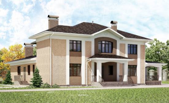 520-001-П Проект трехэтажного дома, красивый дом из газосиликатных блоков Ковдор | Проекты домов от House Expert