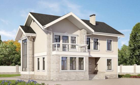 170-008-Л Проект двухэтажного дома, бюджетный загородный дом из керамзитобетонных блоков Мончегорск | Проекты домов от House Expert