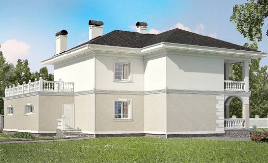 340-002-П Проект двухэтажного дома, гараж, огромный коттедж из кирпича Апатиты | Проекты домов от House Expert