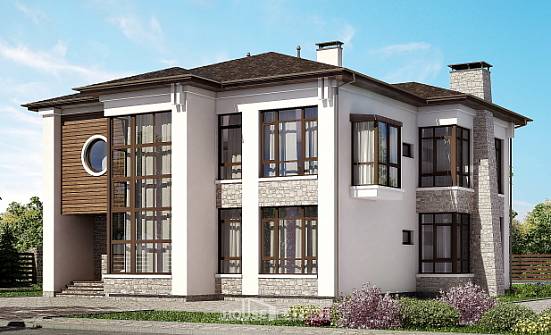 300-005-П Проект двухэтажного дома, просторный загородный дом из кирпича Мончегорск | Проекты домов от House Expert